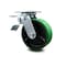Service Caster 6 Inch Green Poly on Cast Iron Caster with Roller Bearing and Total Lock Brake SCC-TTL30S620-PUR-GB - alternate 1